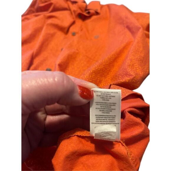 Noble Outfitters Mens Orange Short Sleeve Button-Down Shirt Size XXL - Picture 6 of 10